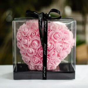 Serce z piankowych róż(różowy)